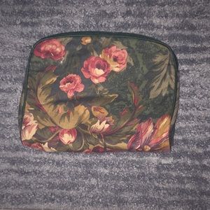 Floral makeup bag